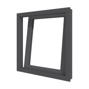 Einteiliges Aluminium-Dreh-Kipp-Fenster, geöffnet